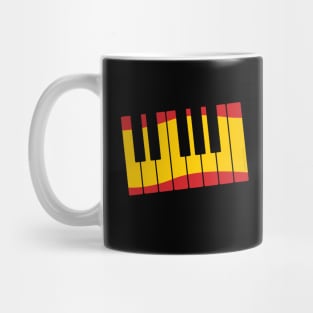 Spanish Flag Piano Pianist Spain Mug